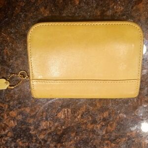 Coach Yellow Leather Wallet